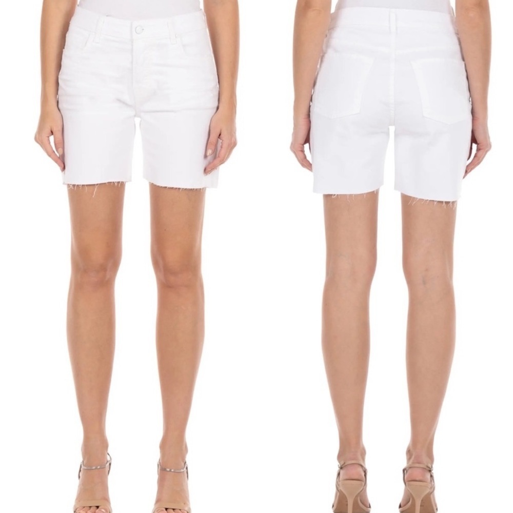 NWT Fidelity Denim Jimi High Waist Denim Cut Off Shorts Vintage White Size 26